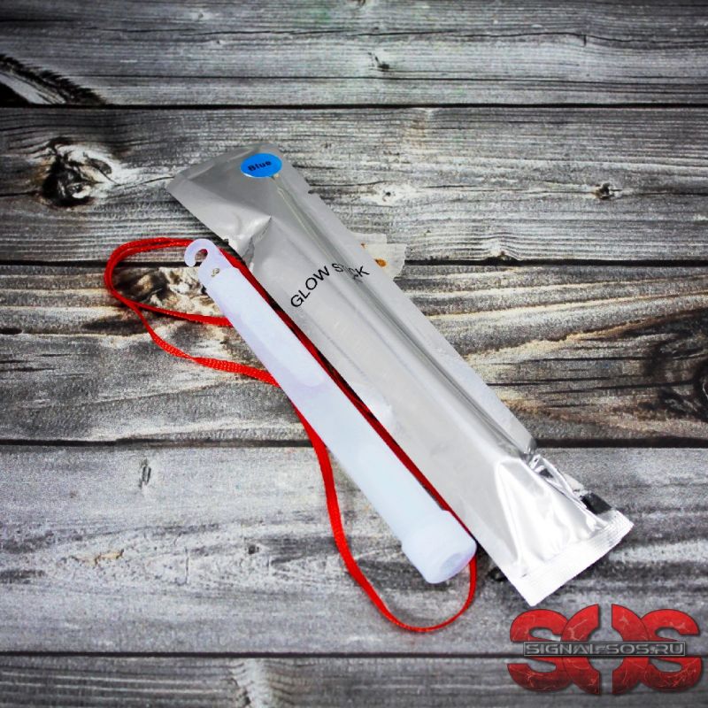Светящиеся палочка ХИС 15 см. «GLOW STICK» синий в фольге