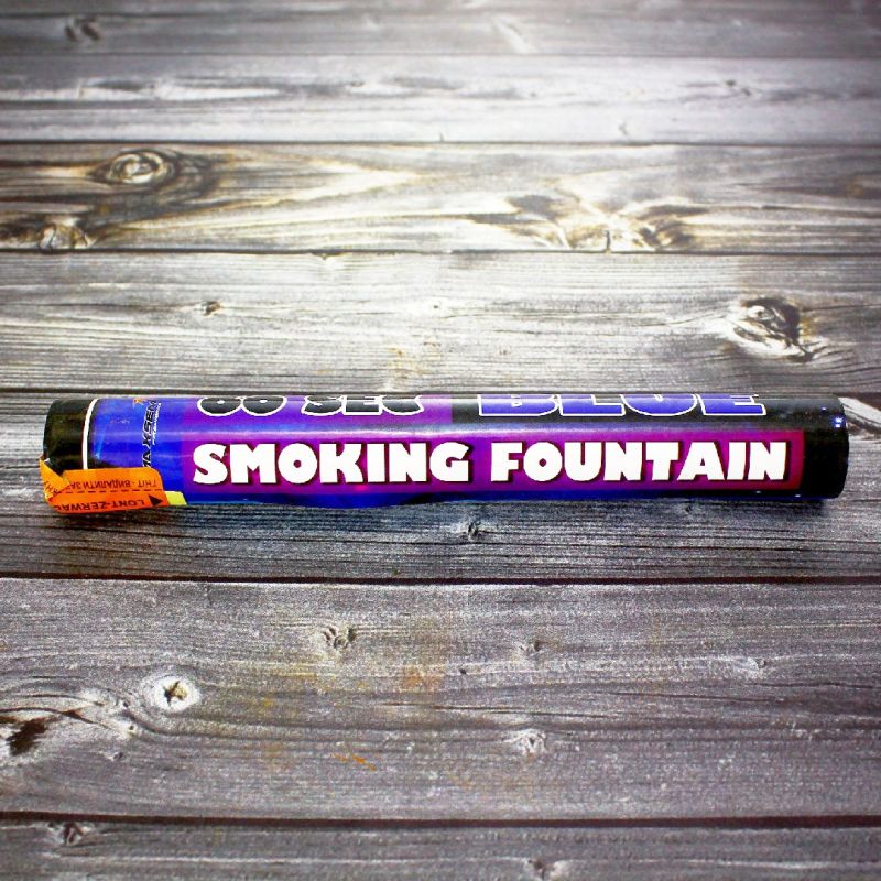 Цветной дым Smoke Fountain (60 сек) синий